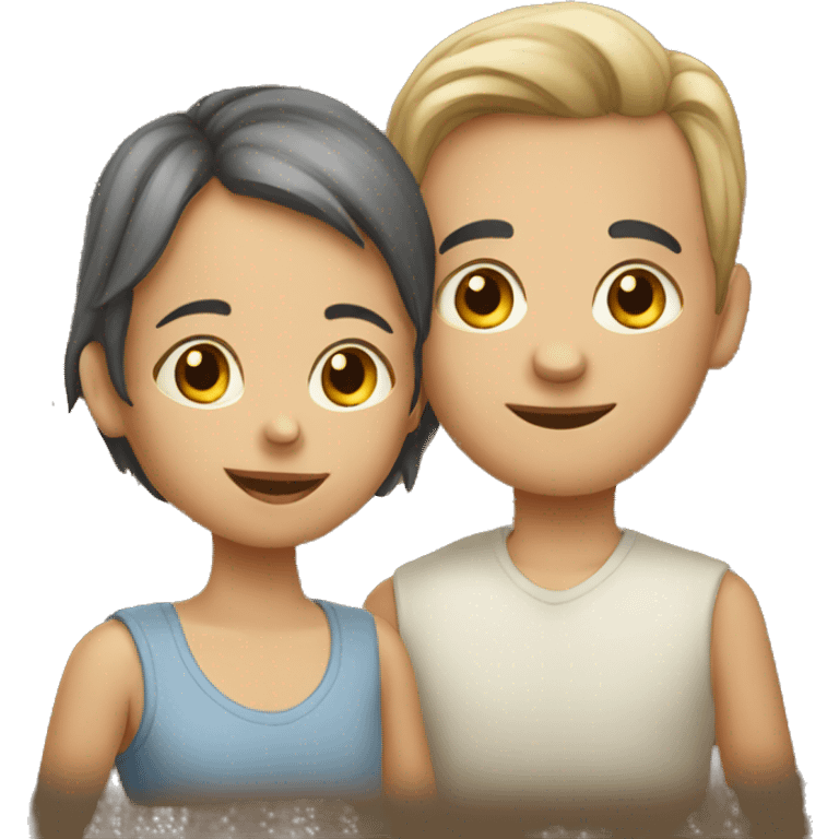 young child and old lovers emoji