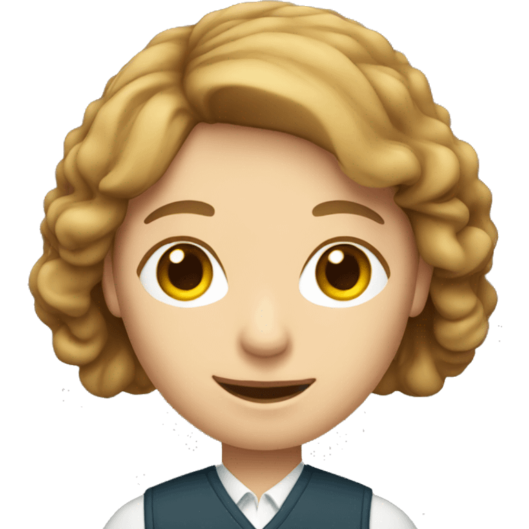 light brown hair school teacher  emoji