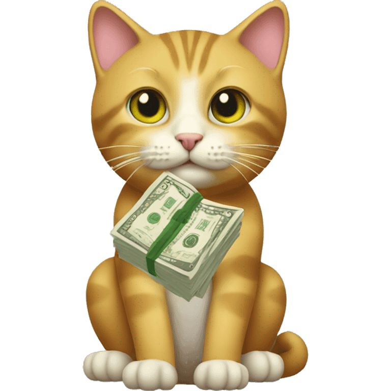 Cat with money  emoji