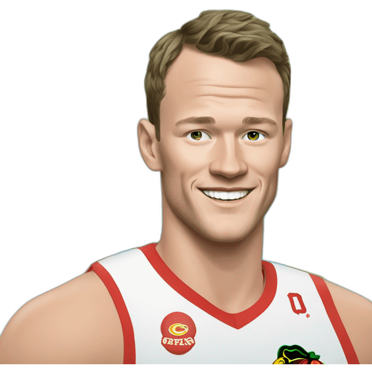 Jonathan Toews as rainbow beach bum emoji