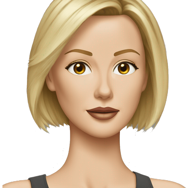 ultra realistic charlize theron wearing tank top emoji