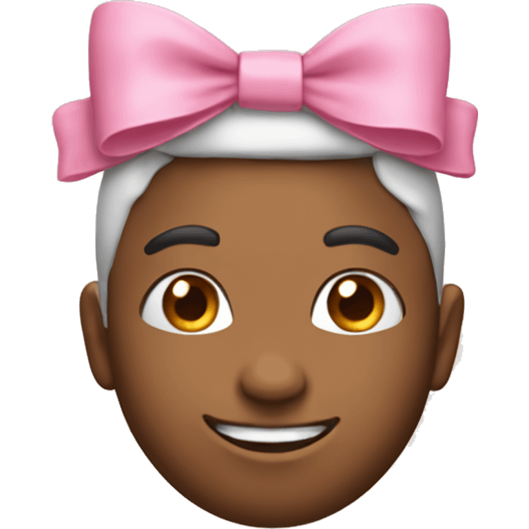 blushing smile with bow on head emoji