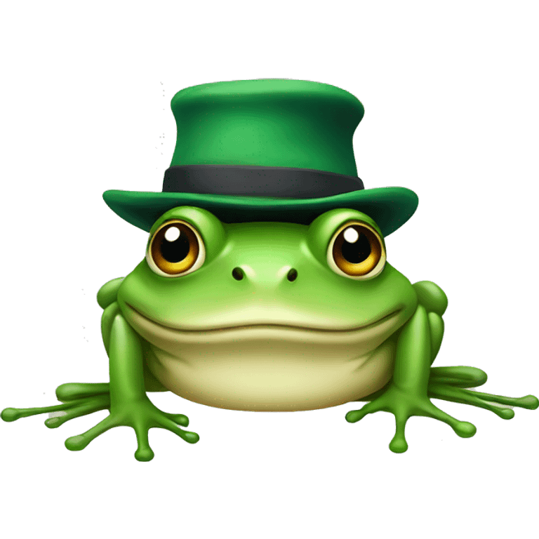 frog with hat emoji