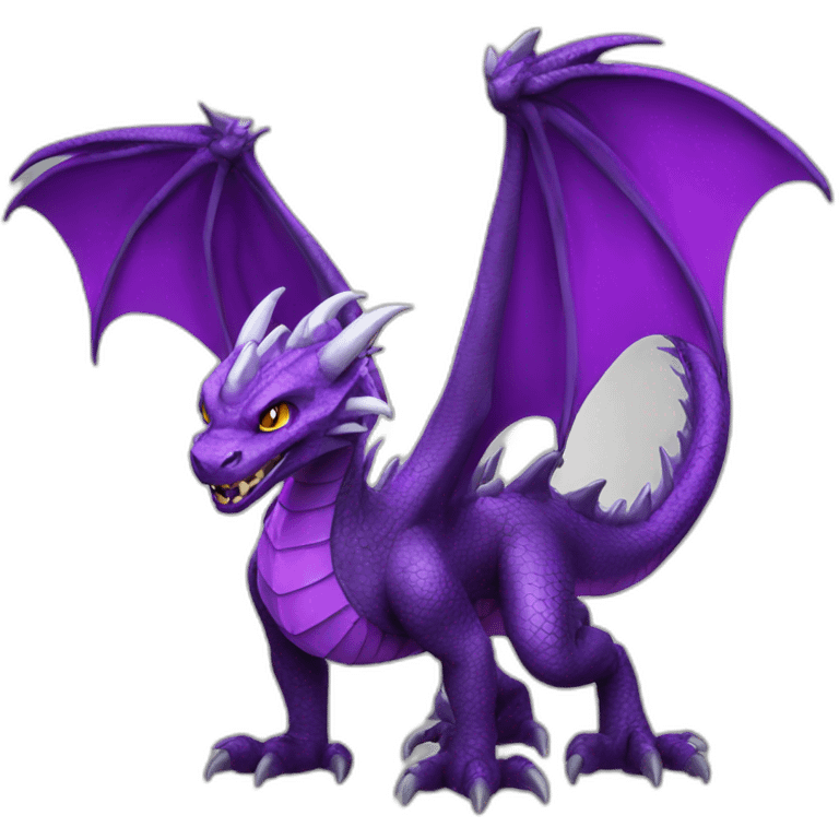 Dragon feu violet mechan emoji