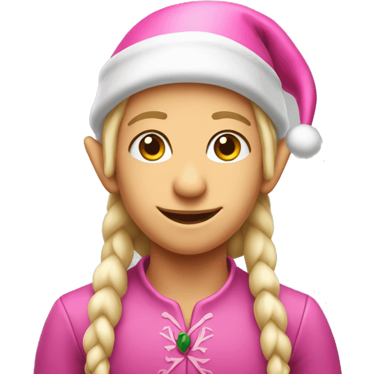 elf with pink hat emoji