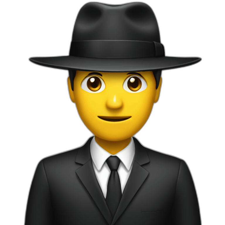 Black hat cyber security expert emoji