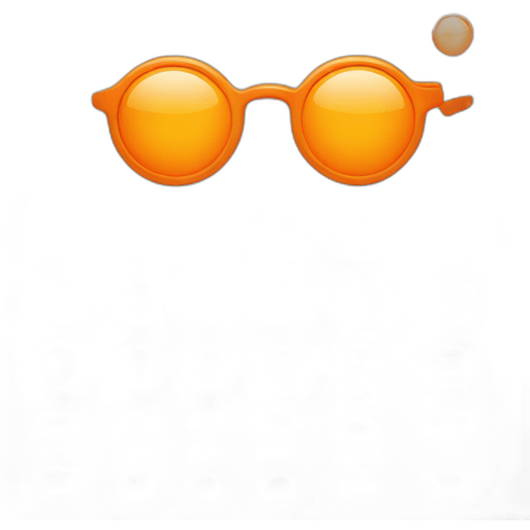 Round orange specs emoji