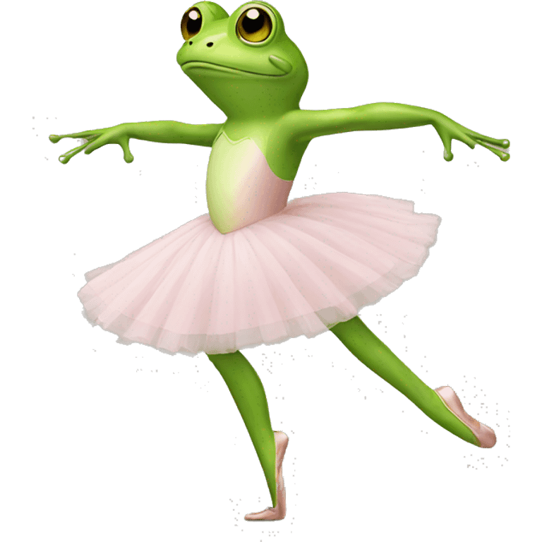 Frog doing ballet  emoji