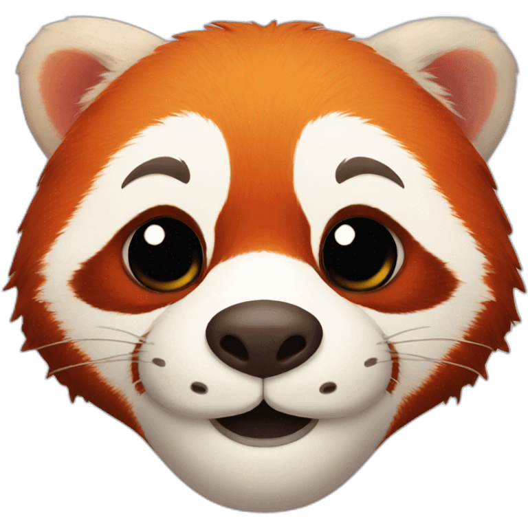 Red panda face emoji