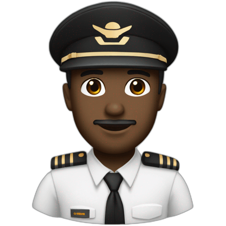 Pilot black Boeing 787 emoji