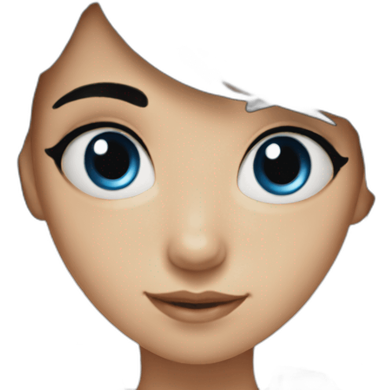 girl with blue eyes and black hair emoji