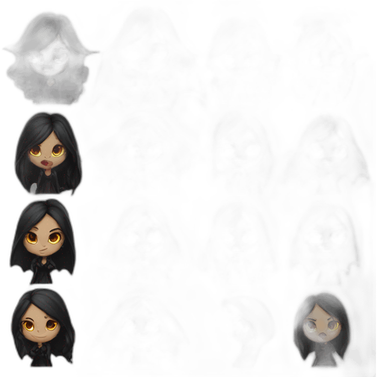 Vampire women in black costume emoji