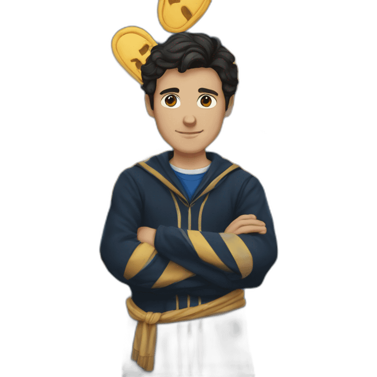 A dark haired young man in a Ravenclaw robe emoji