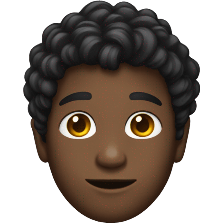 Um jovem de cabelo preto emoji