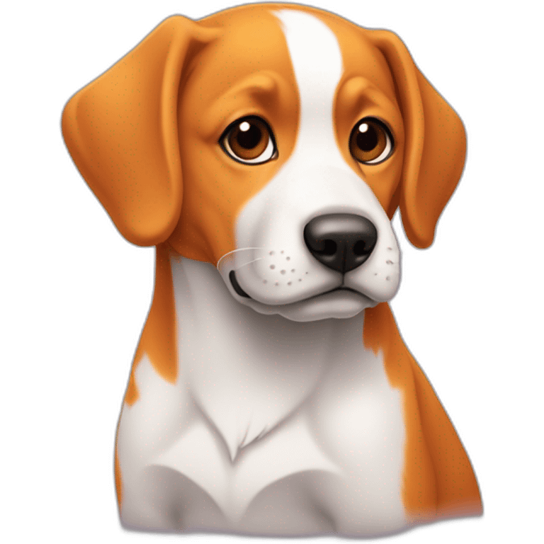 Mão-laranja-cachorro emoji