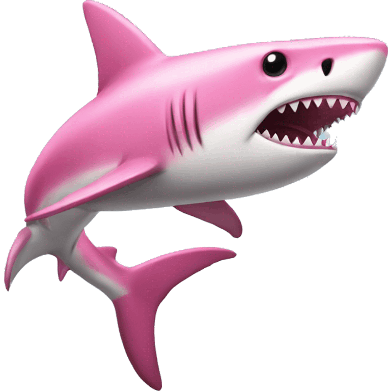 Pink shark emoji