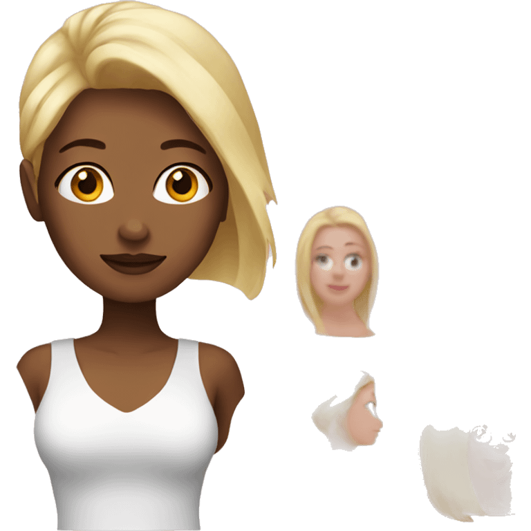 woman with blonde and pink hair emoji