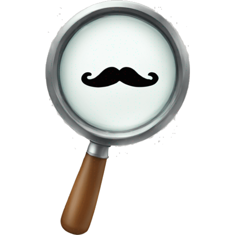 magnifying glass with a moustache emoji