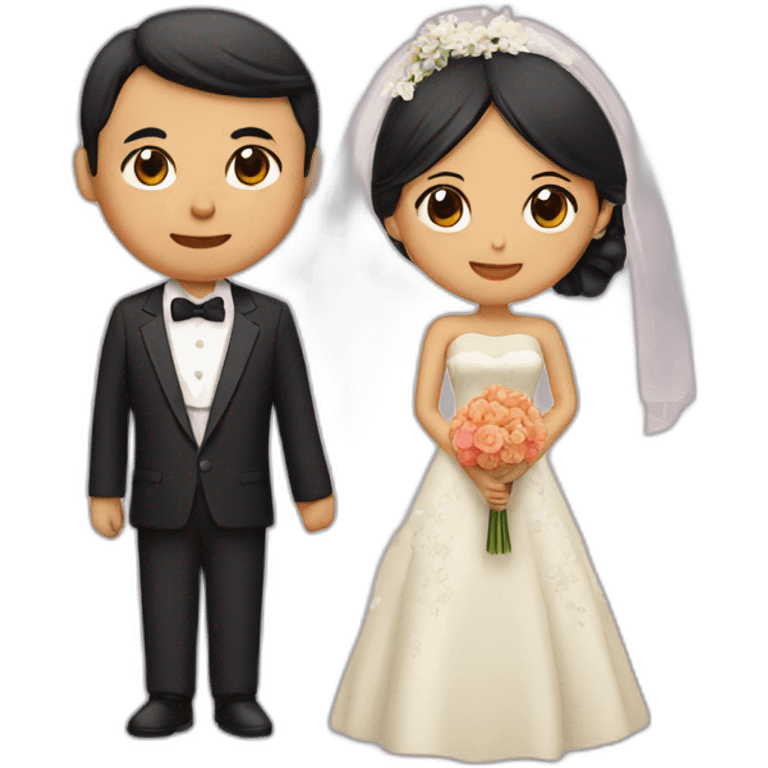 asian wedding couple emoji