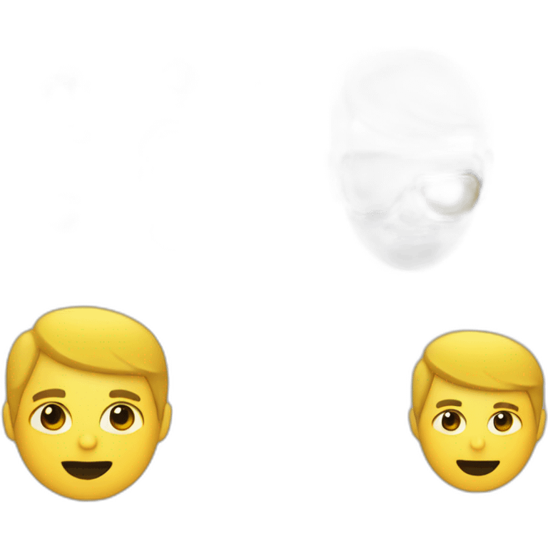 Homme blanc avec homme noir avec homme jaune emoji