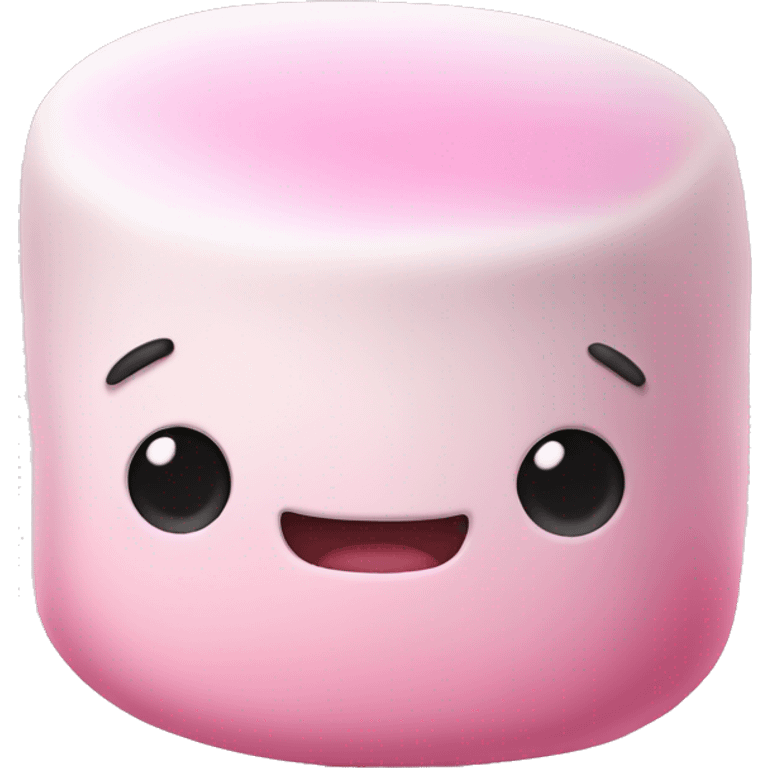 Realistic single pink marshmallow.  emoji