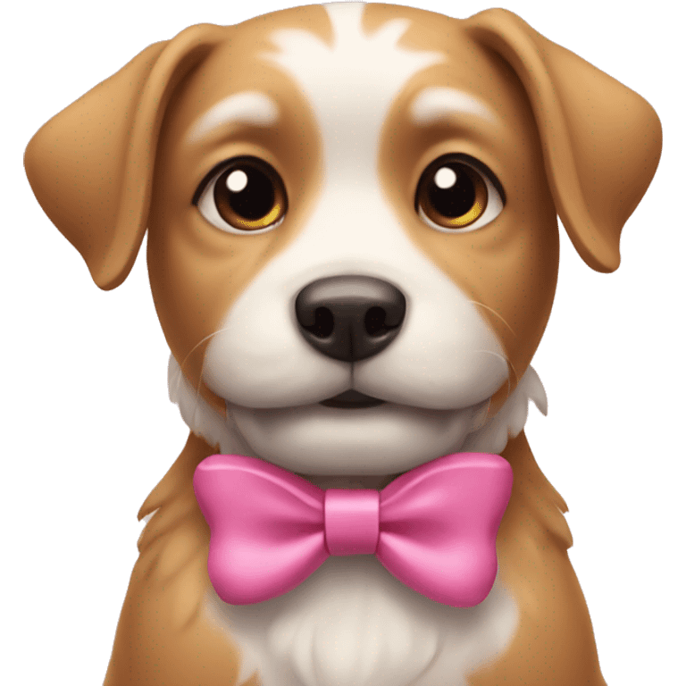 Dog with pink bow emoji