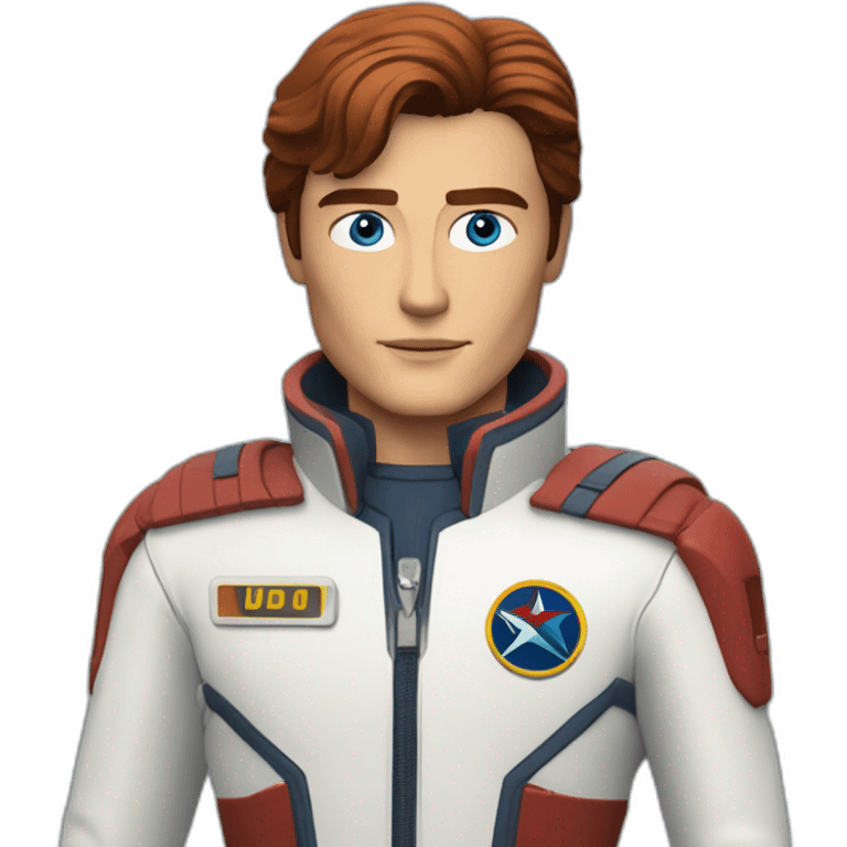 alain delon young space pilot blue eyes neat red hair emoji