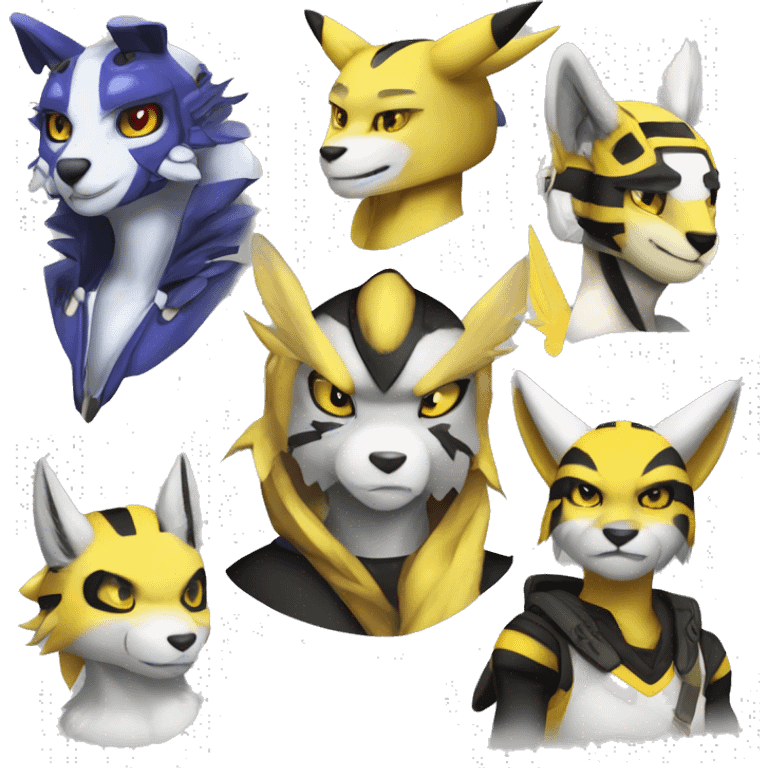 Anthro Metabee Medabee Renamon Zeraora Vernid Sergal emoji