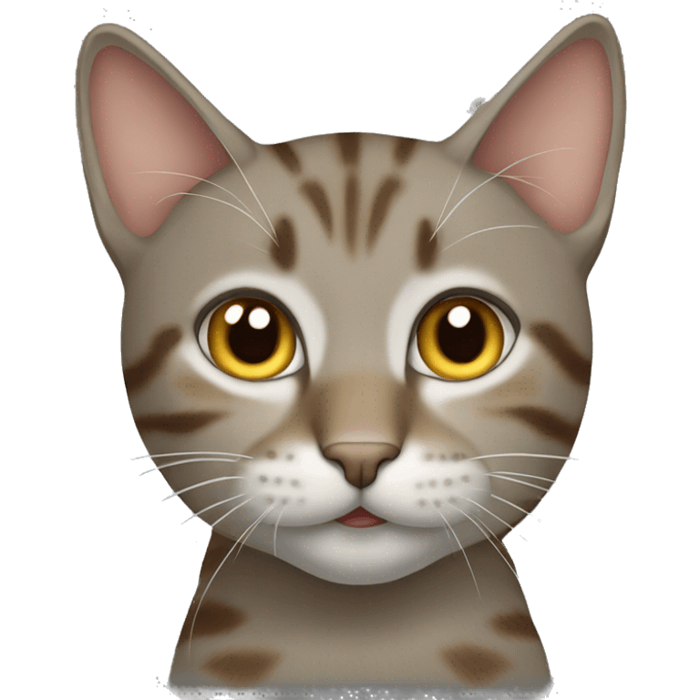 Tabby cat that’s brown with grey  emoji