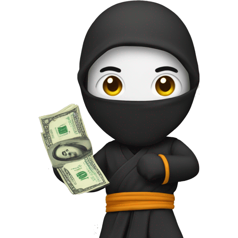 ninja with money emoji