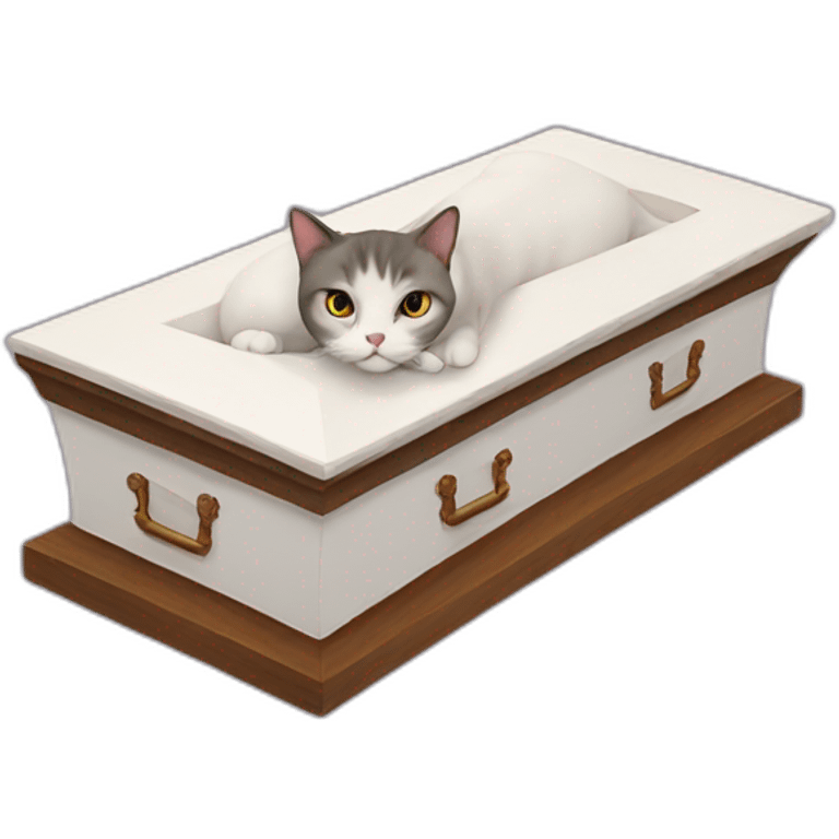 Cat on a coffin emoji