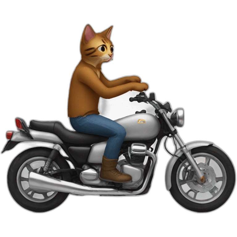 man rides cat emoji