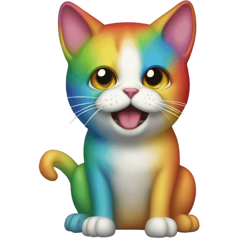 Cat puking rainbow  emoji