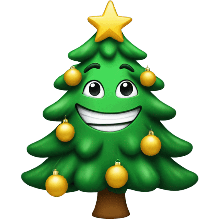 Smiling Christmas tree emoji