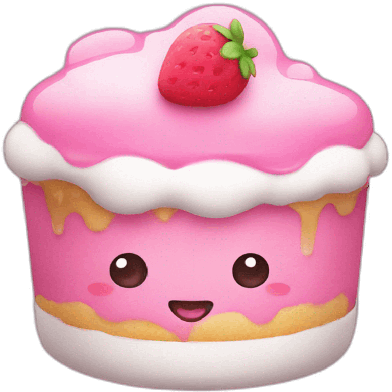 Cute pink food emoji