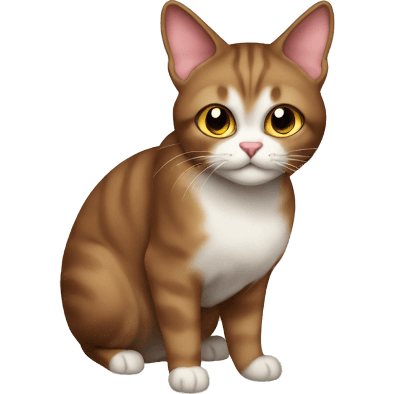 fold-eared brown cat emoji