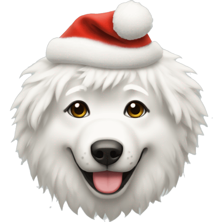 Samojede behind Christmas  emoji