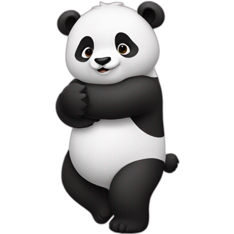 Panda hugs emoji