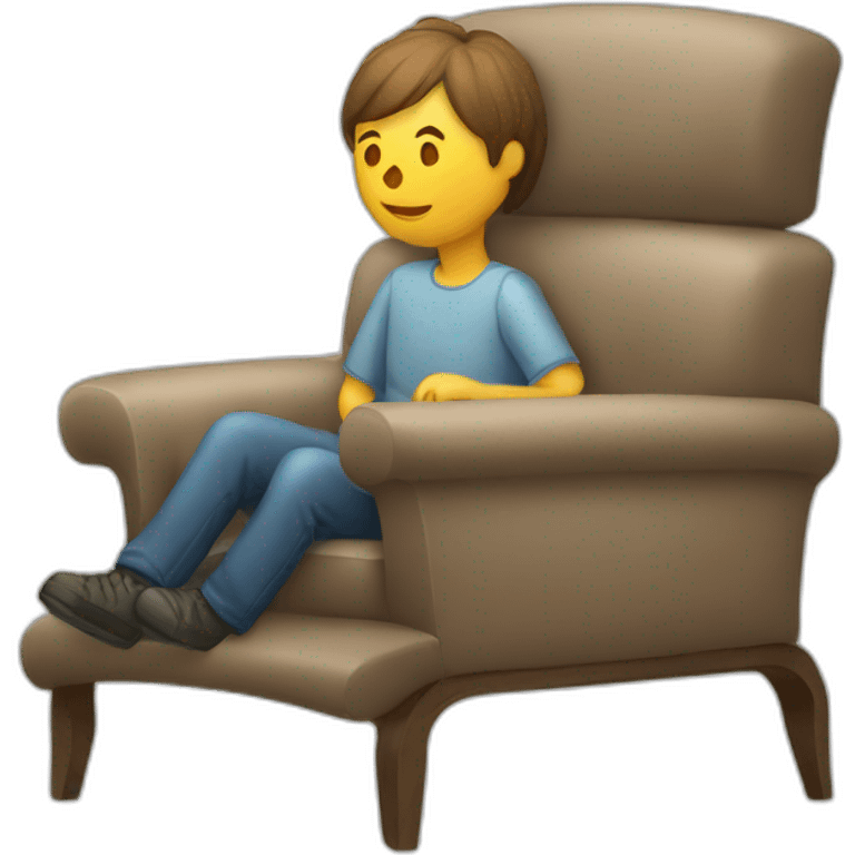 sofa with person sittinig emoji