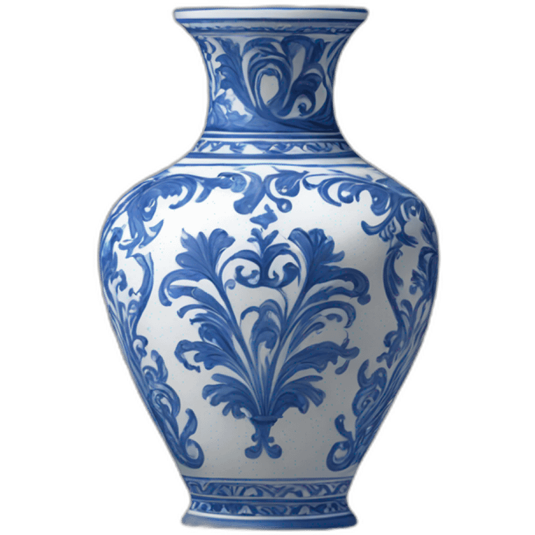 Deruta vase blue emoji