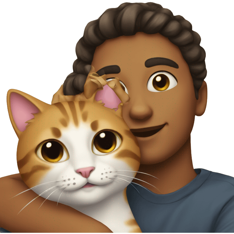 cat with his loving girlfriend emoji