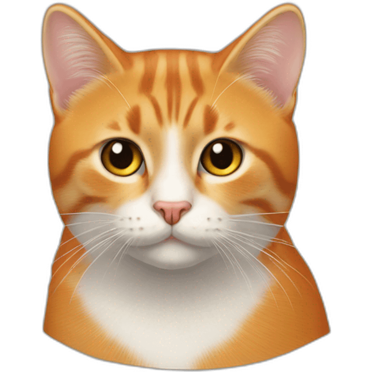 un gato naranja con antifaz emoji