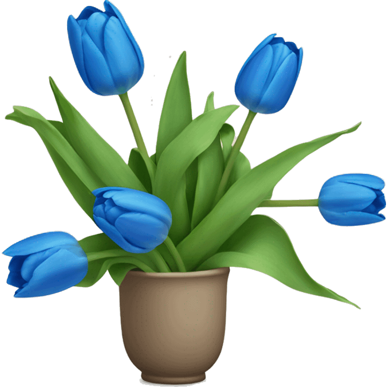 Bouquet of blue tulips emoji