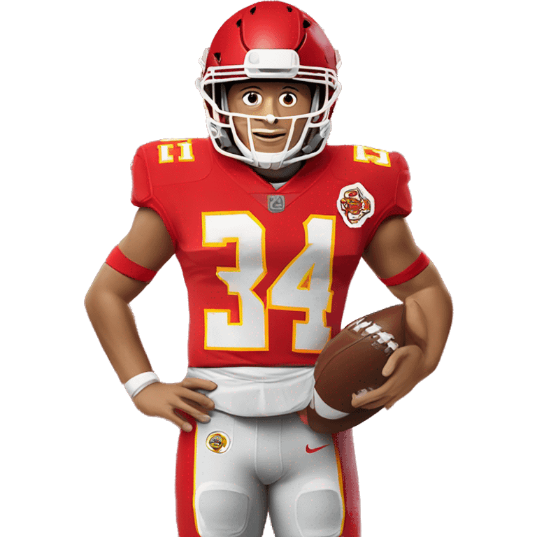 Patrick Mahomes in football equipment  emoji