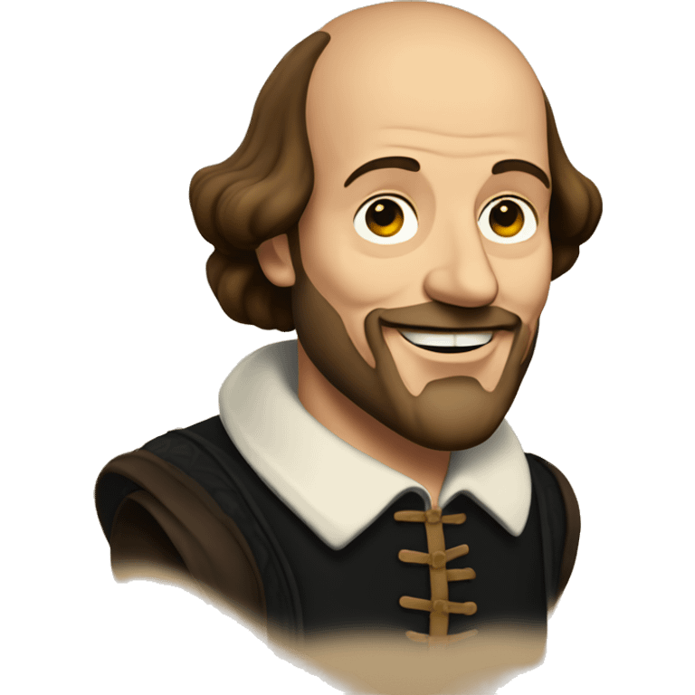 William Shakespeare with one thumbs up emoji