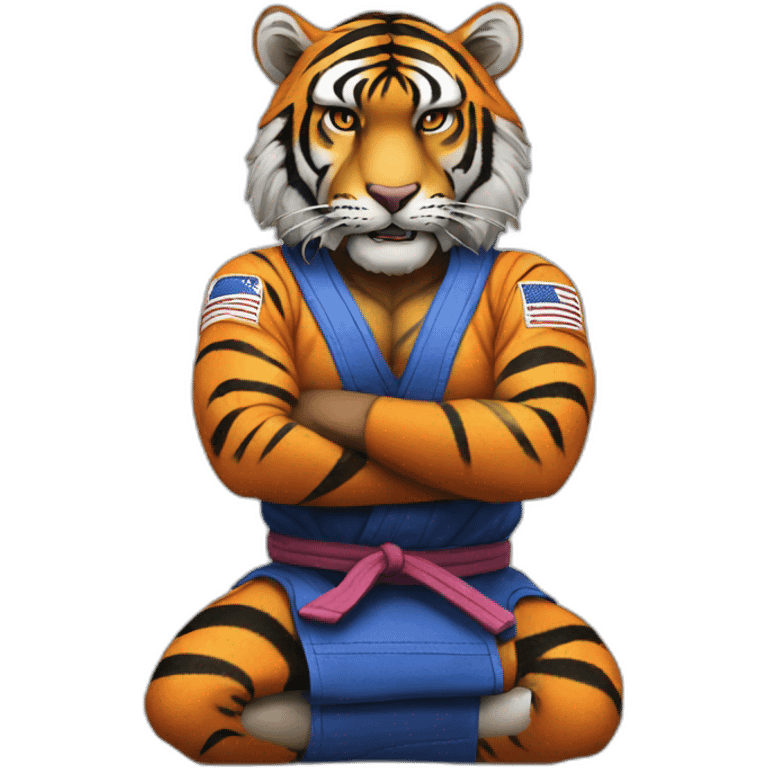 BJJ seated guard  Tiger  emoji