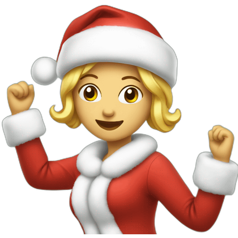 full body dancing christmas girl emoji