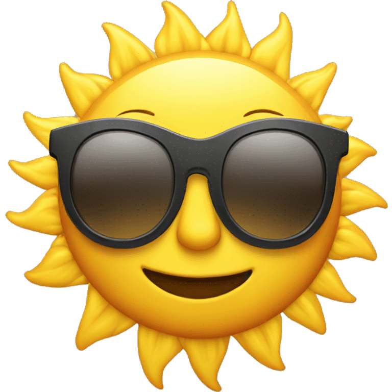 Sun with glasses  emoji