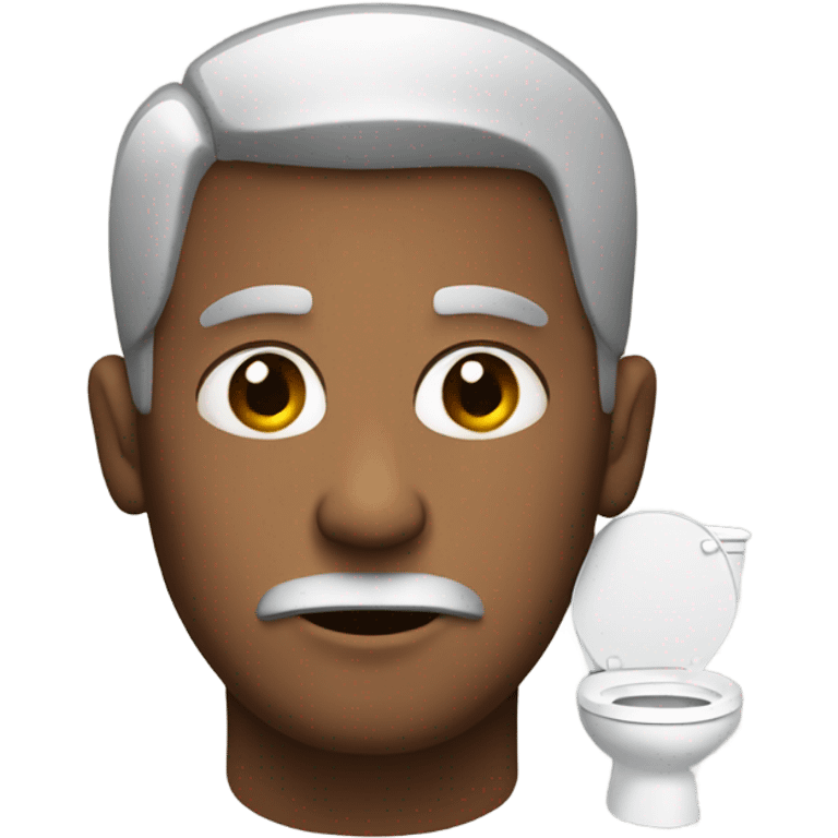 Man with broken toilet  emoji