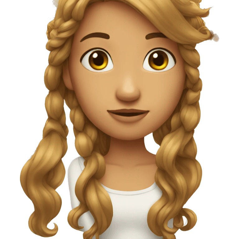 Girl with very long hair  emoji